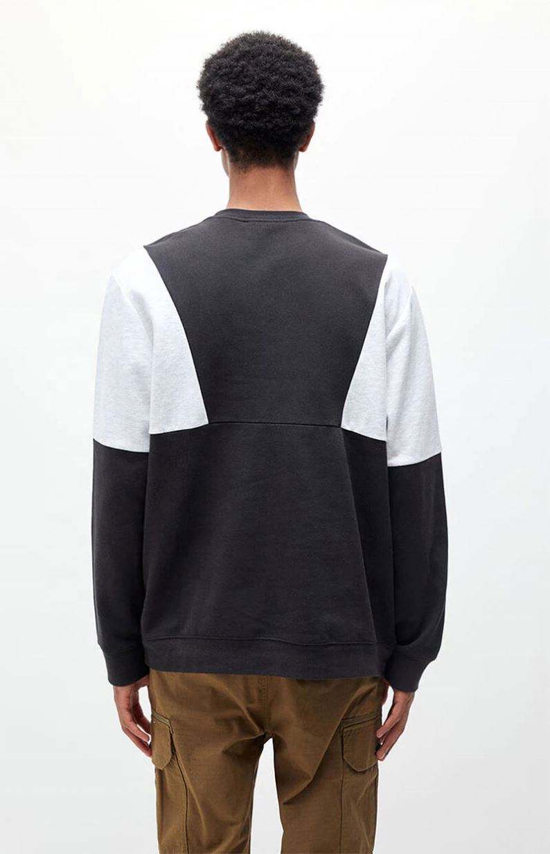 OEM v&yacute;robce Custom Men Color Block Crew Neck mikina s dvojit&yacute;m proš&iacute;v&aacute;n&iacute;m Kontrastn&iacute; barva Oversized mikina