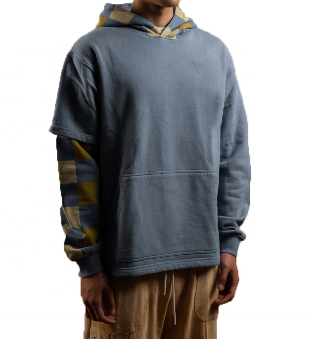 OEM Producent Tilpasset Plaid Casual Custom Sweatshirt Plus Size H&aelig;ttetr&oslash;jer Herre H&aelig;ttetr&oslash;jer