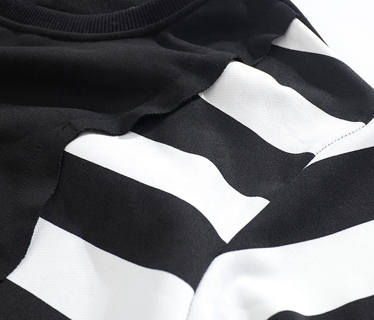 OEM Tillverkare Anpassad Stripe Casual Custom Sweatshirt Plus Size Hoodies Herr Hoodies