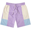 Custom Summer Retro Color Block Shortsit Miesten Contrast Cotton Cordurory Shortsit