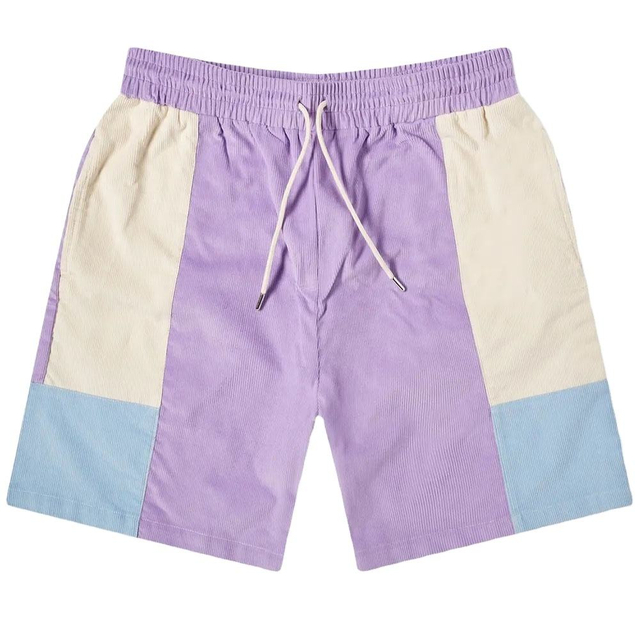 Benutzerdefinierte Sommer-Retro-Farbblock-Shorts f&uuml;r Herren aus kontrastierendem Baumwoll-Cord
