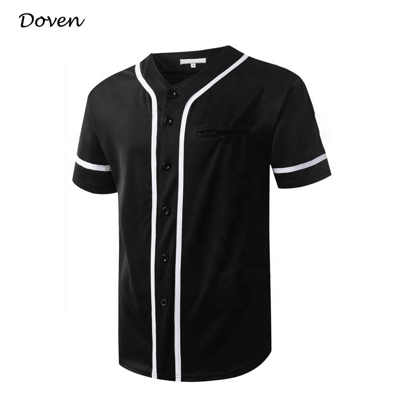Jersey de b&eacute;isbol americano con botones en blanco
