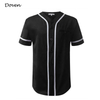Jersey de b&eacute;isbol americano con botones en blanco