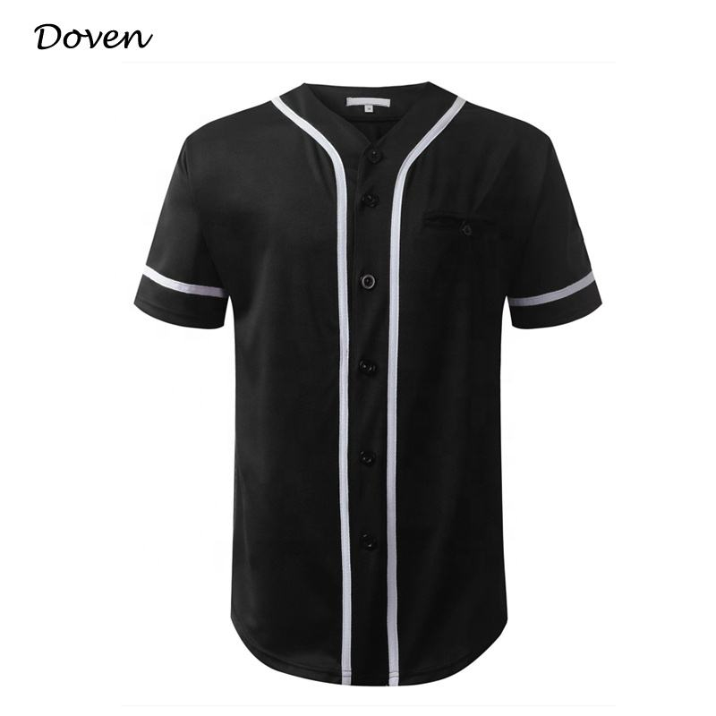 Jersey de b&eacute;isbol americano con botones en blanco