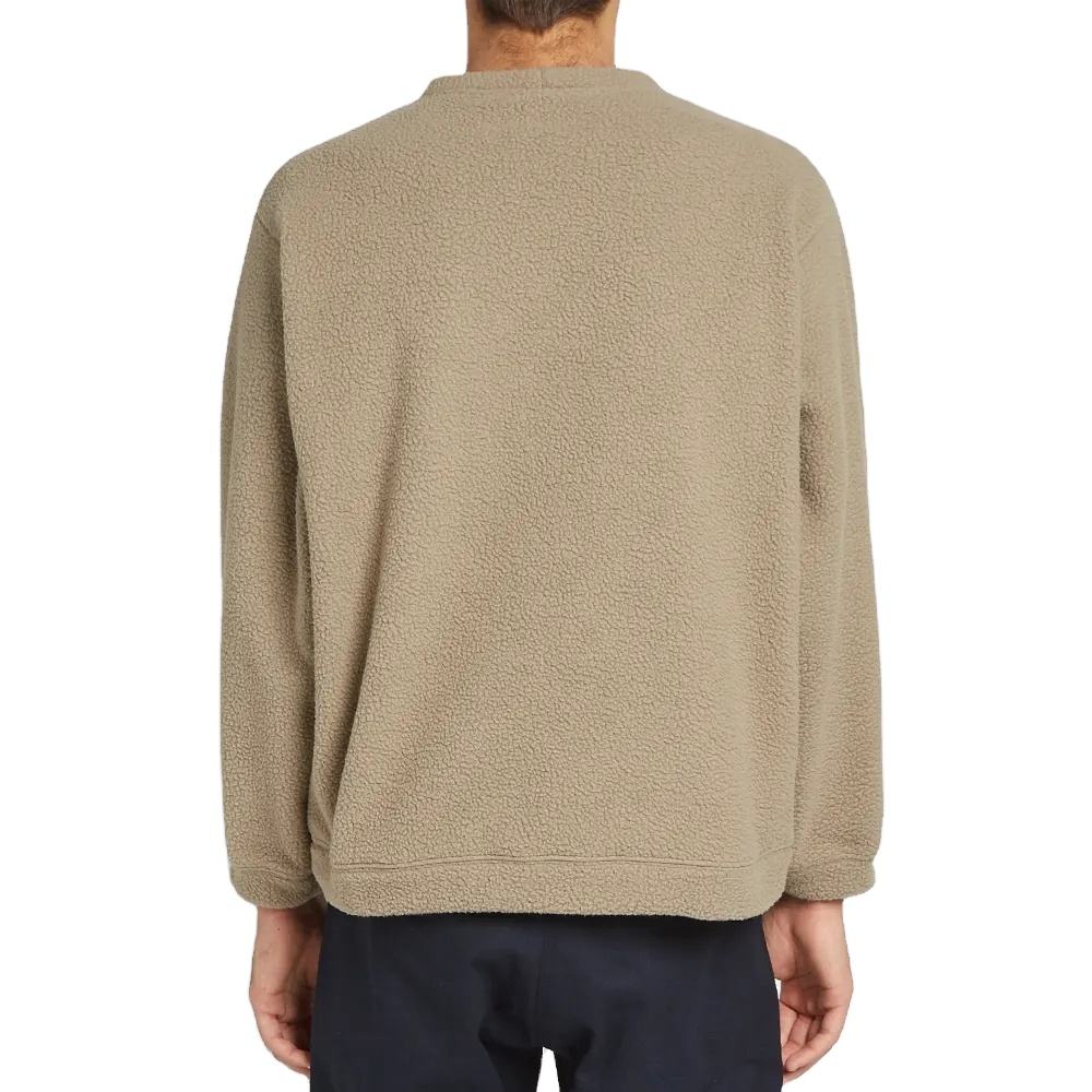 Custom Design Heren Pullover Crewneck Sherpa Fleece Effen Sweatshirts