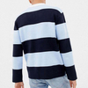 Broderilogo Langermet Rugby Stripe Poloskjorte for menn