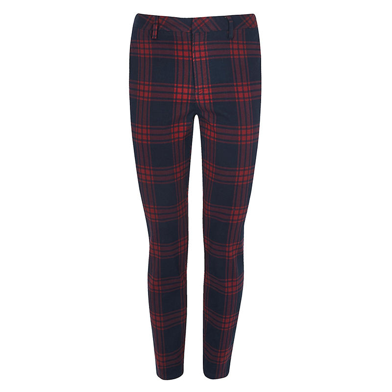 OEM personnaliser le pantalon chino skinny &agrave; carreaux rouges pour hommes