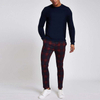 OEM personnaliser le pantalon chino skinny &agrave; carreaux rouges pour hommes