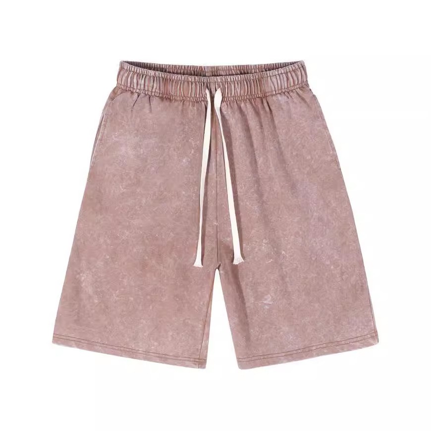 Streetwear Unisex 100 % bomuld Vintage Loose Fit Snow Wash Custom logo herreshorts