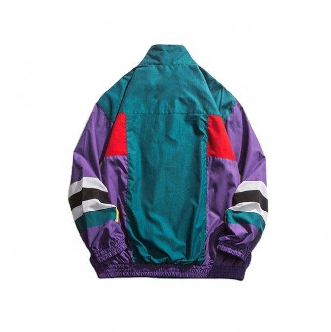 OEM Tillverkare Anpassade Kontrastf&auml;rger f&ouml;r m&auml;n Skarvad Vertikal krage Overall Casual Coat Jacka