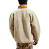 OEM de alta qualidade com z&iacute;per de inverno logotipo personalizado jaqueta de l&atilde; Sherpa masculina de grandes dimens&otilde;es