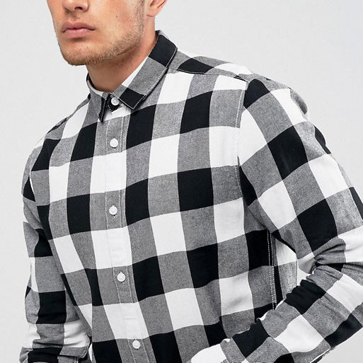 Класичні бавовняні сорочки з довгими рукавами і принтом у клітинку для чоловіків, повсякденні, виготовлені на замовлення виробником оригінального обладнання.
