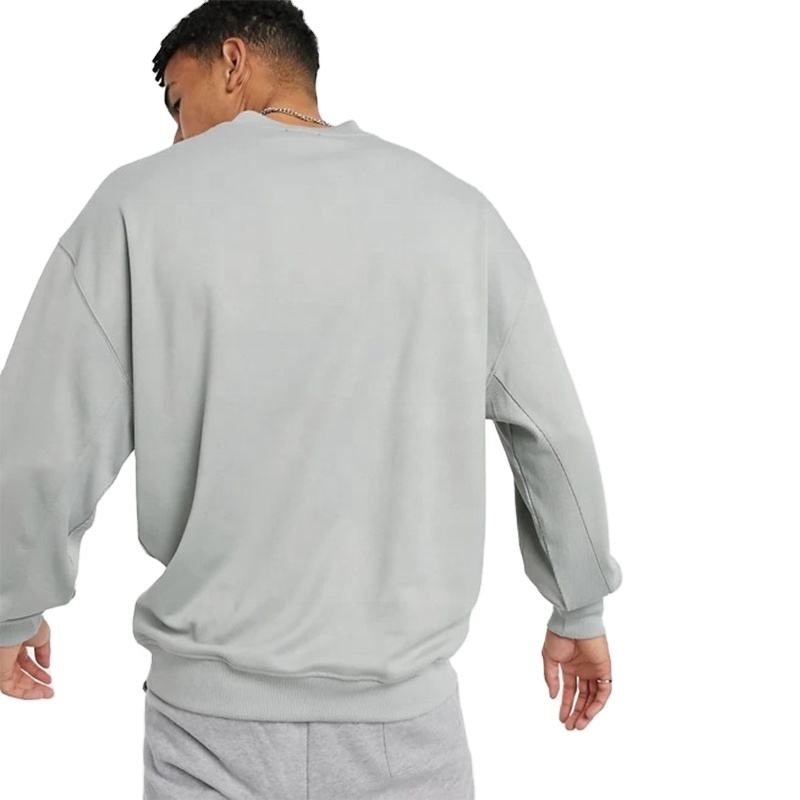 OEM h&oslash;jkvalitets fleece-sweatshirt i overst&oslash;rrelse til m&aelig;nd med rund hals