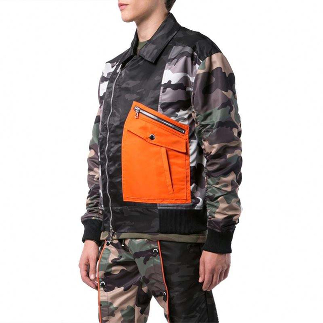 OEM v&yacute;robce Zak&aacute;zkov&yacute; p&aacute;nsk&yacute; kab&aacute;t Vysok&aacute; kvalita s dlouh&yacute;m ruk&aacute;vem l&iacute;mec se zap&iacute;n&aacute;n&iacute;m na zip Patchwork sportovn&iacute; maskovac&iacute; bunda