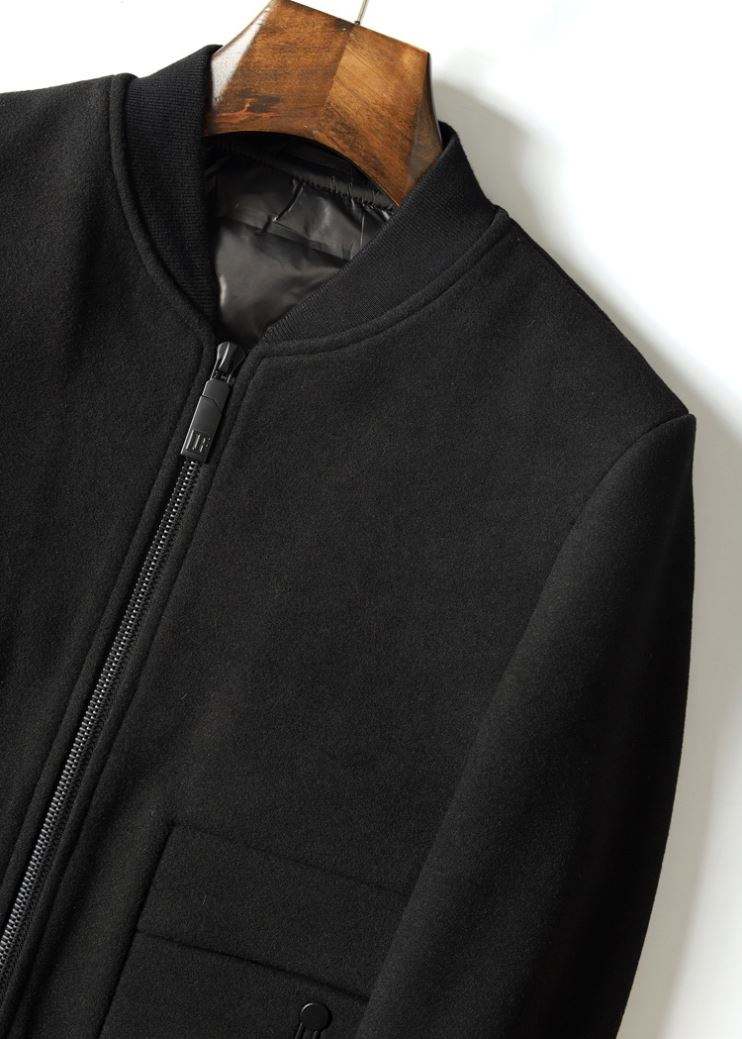 Pengilang OEM Custom Import Kolar Besbol Bulu Tebal Klip Bawah Jaket Bulu Hangat Lelaki