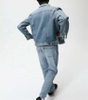 OEM-produsent tilpasset menns bomull Streetwear Button Up Vintage distressed jeansjakke