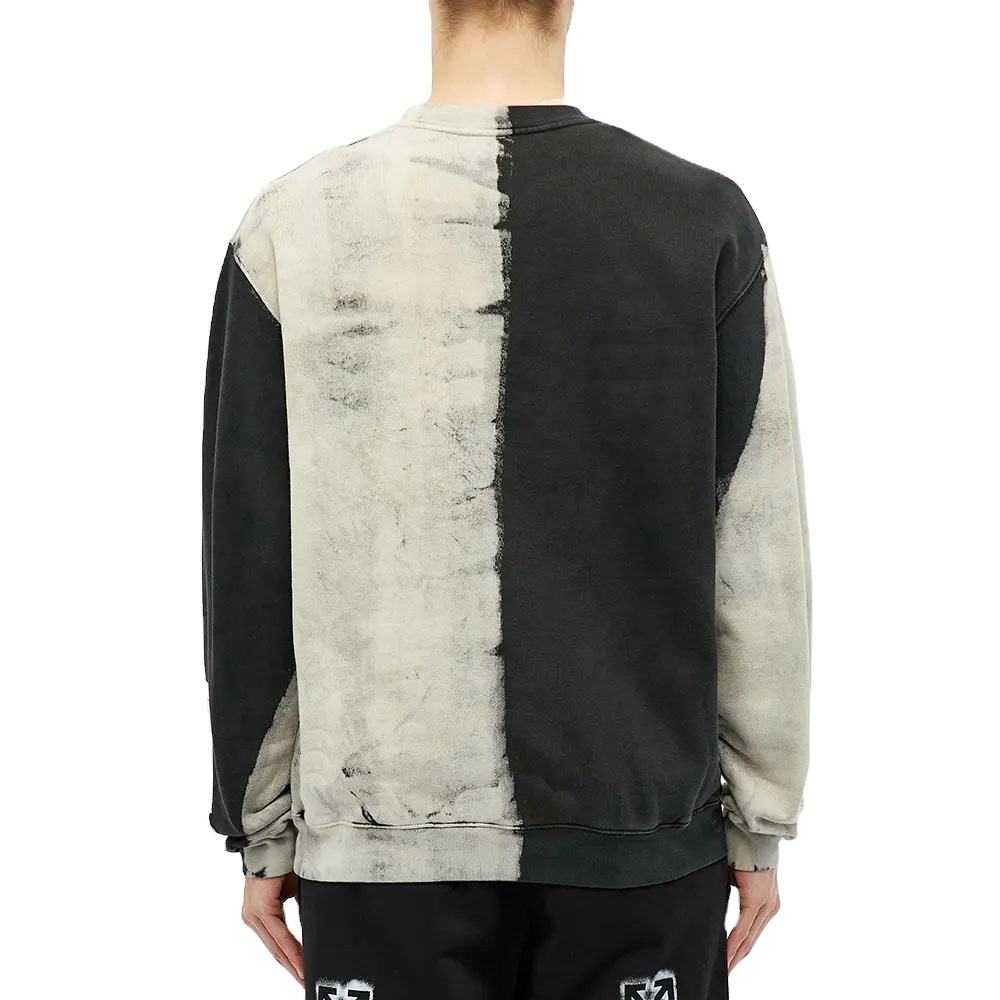 Men Custom 100% Cotton Crew Neck Two Tone Splice Sweatshirts