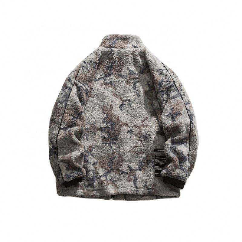 OEM-producent tilpasset herre bomuldspolstret modecamouflagejakke i polar fleece