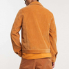 P&aacute;nsk&aacute; lež&eacute;rn&iacute; m&oacute;da Cord Western Jacket Regular Fit Plain Manšestrov&aacute; bunda v hořčici