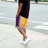 H&oslash;ykvalitets Oem Sportswear Basketball Shorts Custom Color Block Stripet Trim Detail Herre Mesh Shorts med glidel&aring;slomme