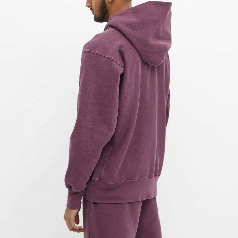 OEM-Hersteller, kein Kordelzug, &uuml;bergro&szlig;es, st&uuml;ckgef&auml;rbtes Sweatshirt, schwerer Vintage-Kapuzenpullover aus 100 % Baumwolle