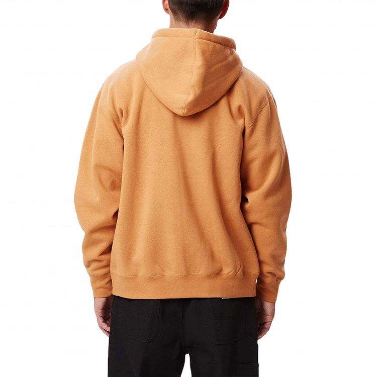 OEM v&yacute;robce Velkoobchod Fleece mikiny na zip s kapuc&iacute; Regular Fit P&aacute;nsk&eacute; obyčejn&eacute; pr&aacute;zdn&eacute; hněd&eacute; fleecov&eacute; mikiny s kapuc&iacute;