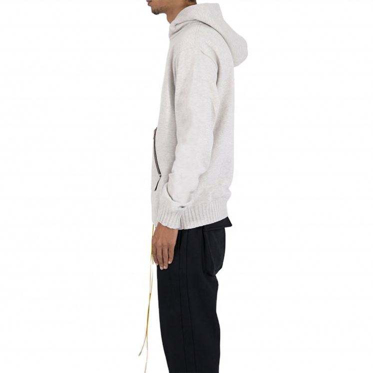 ຜູ້ຜະລິດ OEM Custom High Quality Oversized Cotton Zipper Kangaroo Pocket Grey Plain Hoodies Pullover