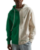 Pullover felpa con cappuccio con zip intera con cappuccio e grafica personalizzata da uomo in cotone 100% bicolore bicolore dal produttore OEM