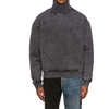 Felpa oversize da uomo lavata con collo alto in cotone personalizzato vintage lavato sbiadito del produttore OEM