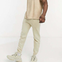 စိတ်ကြိုက် Tapered Solid Color Drawstring Elastic Waist Men Sweatpants