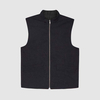 Fermeture &eacute;clair 100% de col de montant de gilet de polyester vers le haut du gilet matelass&eacute; r&eacute;versible des hommes