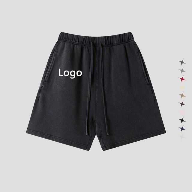 K1159 Shorts de suor lavados com &aacute;cido para corrida