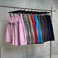 Engros vintage vestkysten dobbel linning distressed shorts for menn tungvekts l&oslash;s passform uformelle sommershorts