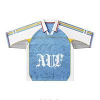 Polyester Mesh Stof Splejsningsteknik Retro Fodboldtr&oslash;je Custom Logo Sublimation Fodboldtr&oslash;je T-shirts Camisas