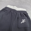 Pantalones deportivos holgados y pesados ​​acampanados con pierna ancha y cintura doble para hombre, pantalones bordados con estampado DTG