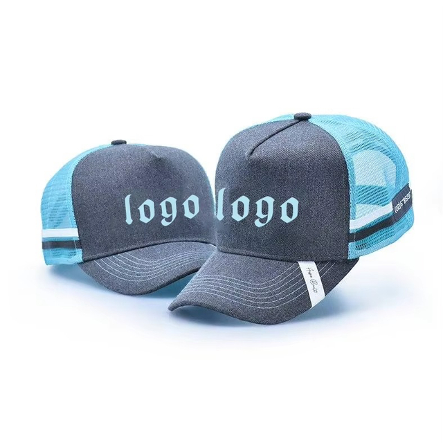 Topi Lori Mesh Butang Belakang Pereka Sulaman Logo Tersuai Berkualiti Tinggi