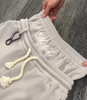Pielāgotas trīs svītru dubultās vidukļa sporta sporta bikses Pure Cotton Street Style taisnas vīriešu bikses