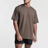 T-shirt girocollo fitness personalizzata di alta qualit&agrave; T-shirt da palestra da uomo in cotone Pima a maniche corte