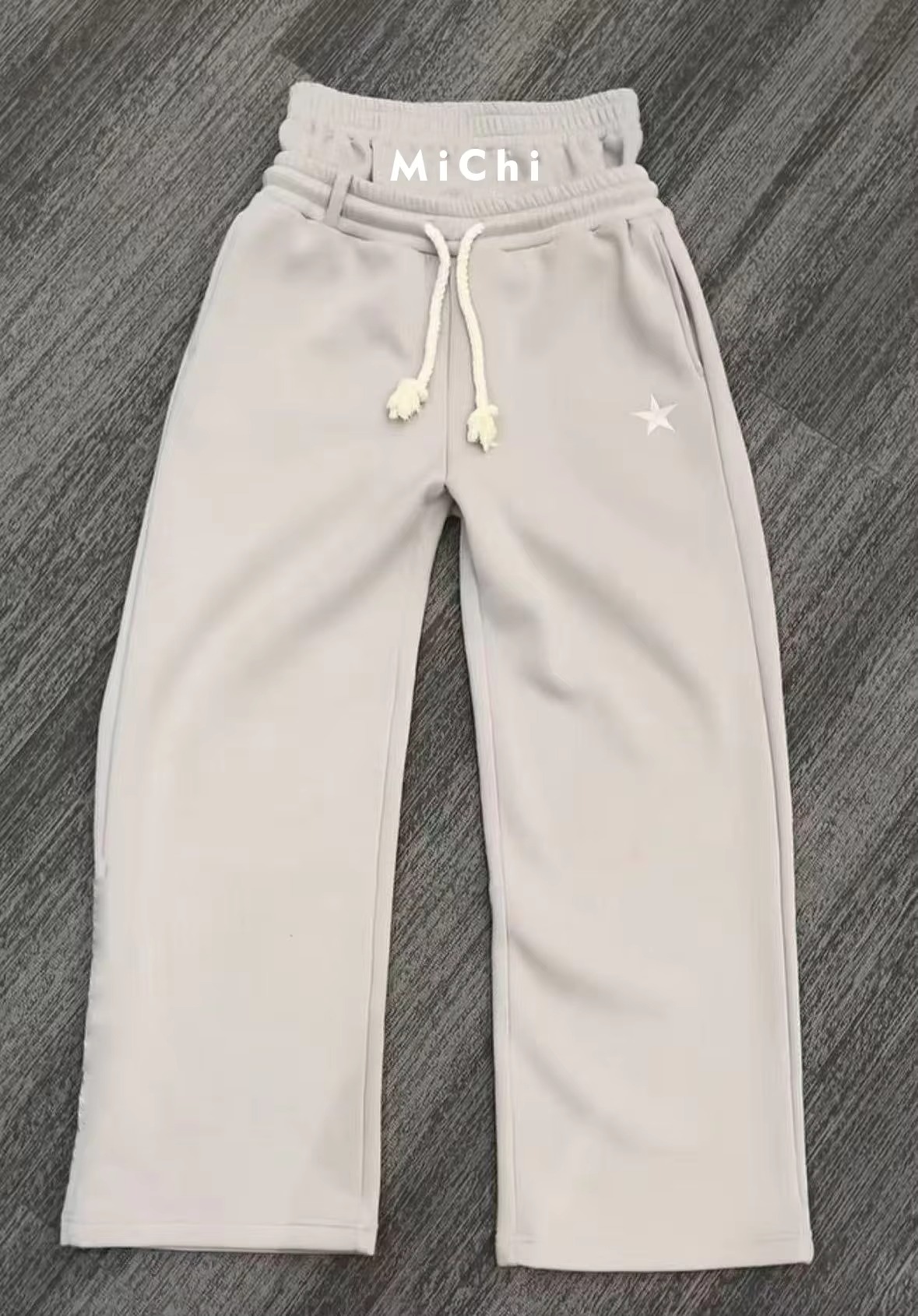 Pielāgotas trīs svītru dubultās vidukļa sporta sporta bikses Pure Cotton Street Style taisnas vīriešu bikses